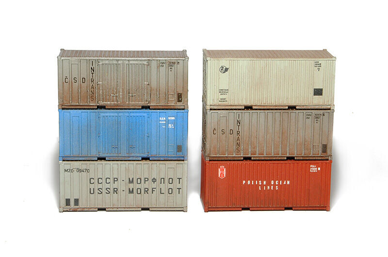 SDV 20´ kontejnery ČSD, SŽD, PKP, BDŽ 1:120